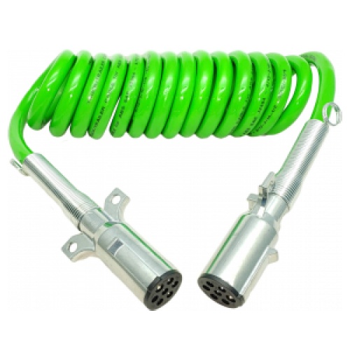 TR831160 7-Way 15ft Green ABS Electric Coil